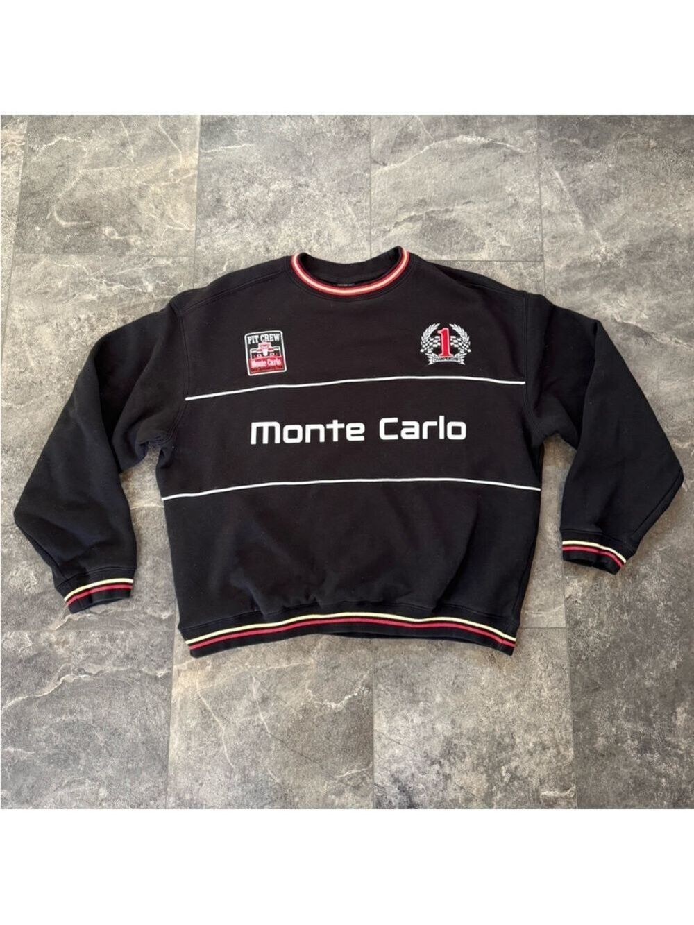 Cotton On Box Fit Monte Carlo Black Sweatshirt Size Medium